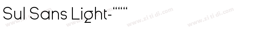 Sul Sans Light字体转换